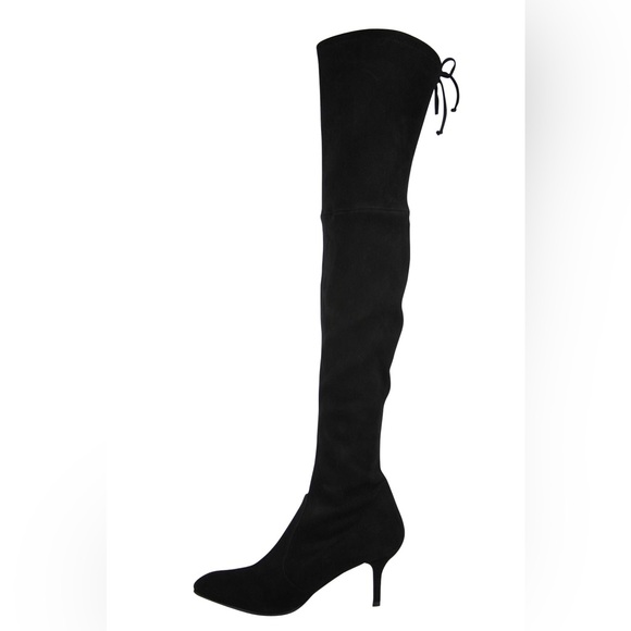 STUART WEITZMAN Black Suede Solid Tiemodel Over-The-Knee Boot - Picture 11 of 11